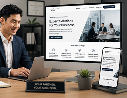 Professional services website page with clear service descriptions