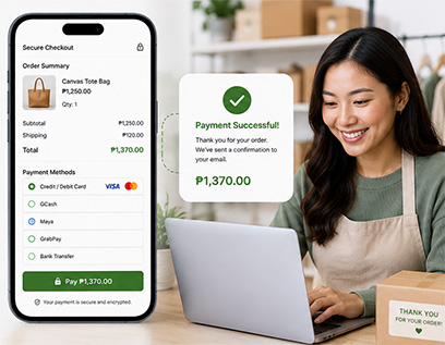 Retail website secure checkout with payment options