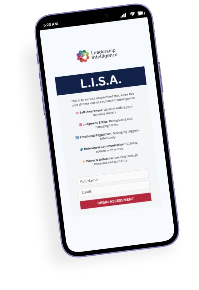 Leadership Intelligence Self-Assessment mobile view