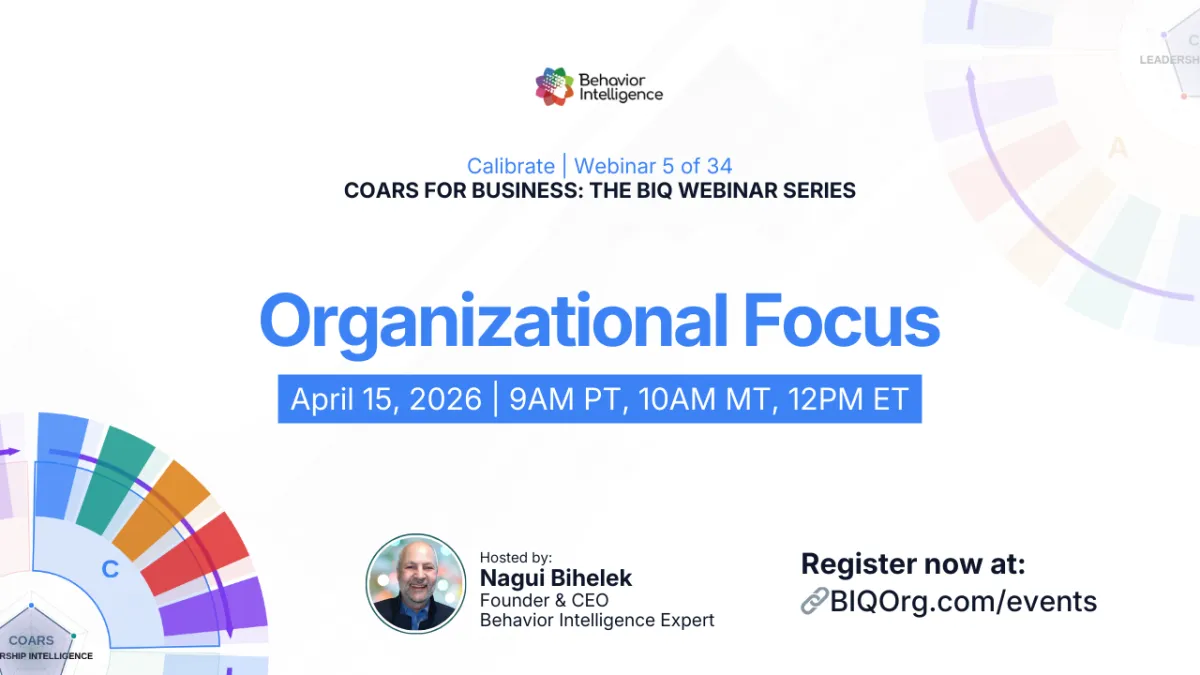 April 15, 2026 - Organizational Focus