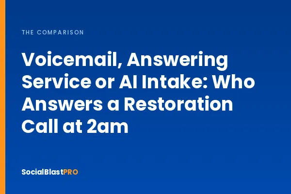 Voicemail, Answering Service or AI Intake: Who Answers a Restoration Call at 2am