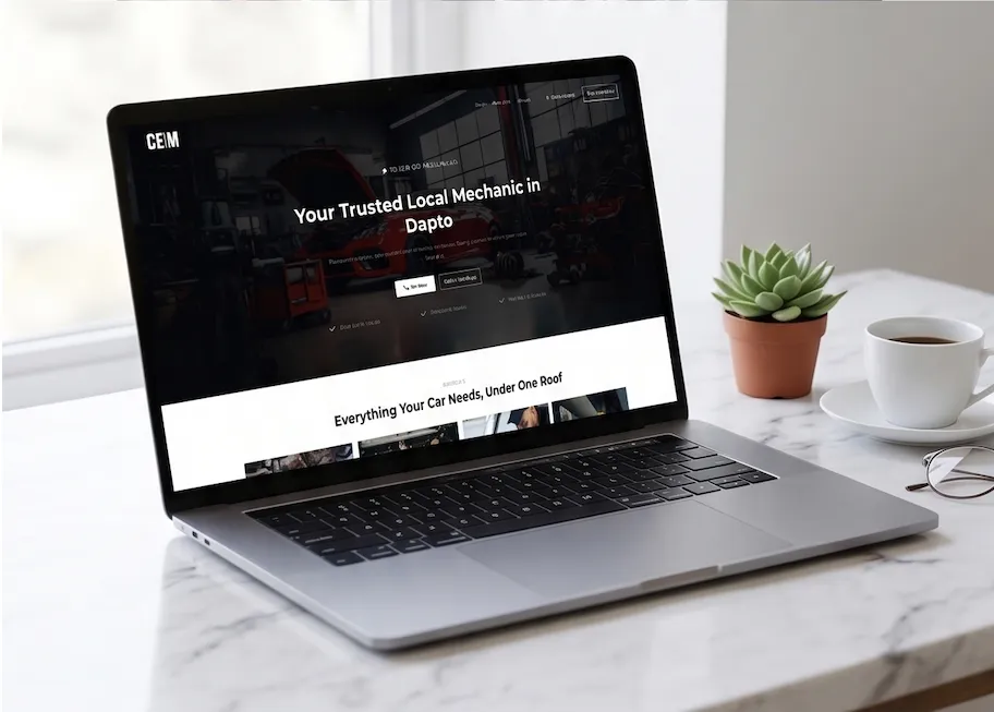 Custom website design for a local mechanic in Shellharbour — built by VeloWeb