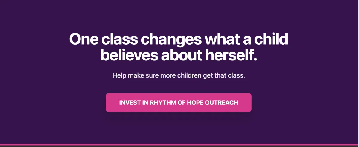 Invest in Rhythm of Hope Dance & Outreach