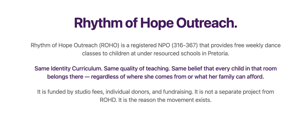 Rhythm of Hope Dance & Outreach