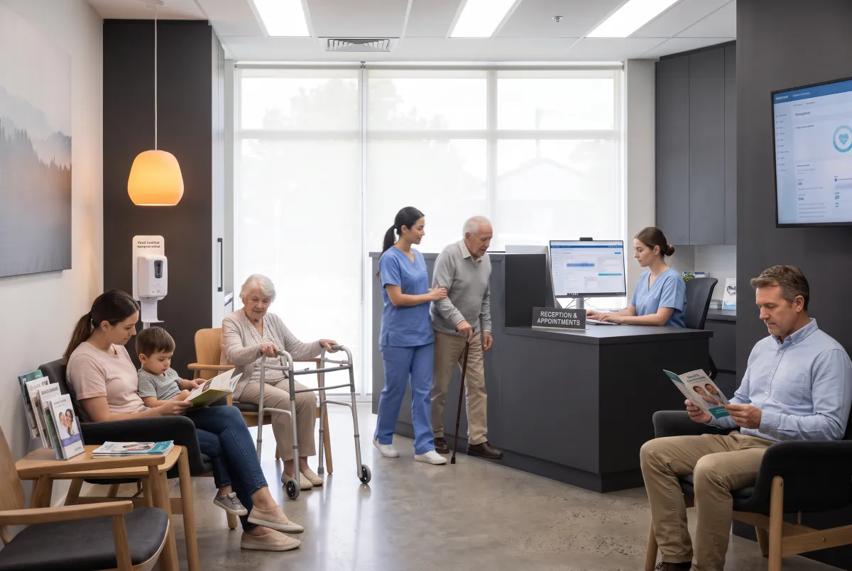 Medical clinic office representing Delvetek's managed IT and cybersecurity for healthcare providers