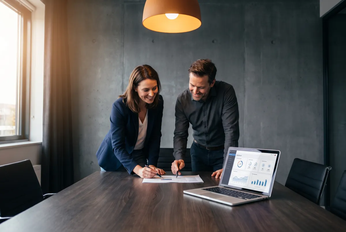 Compliance consultant reviewing readiness checklist with a Delvetek client