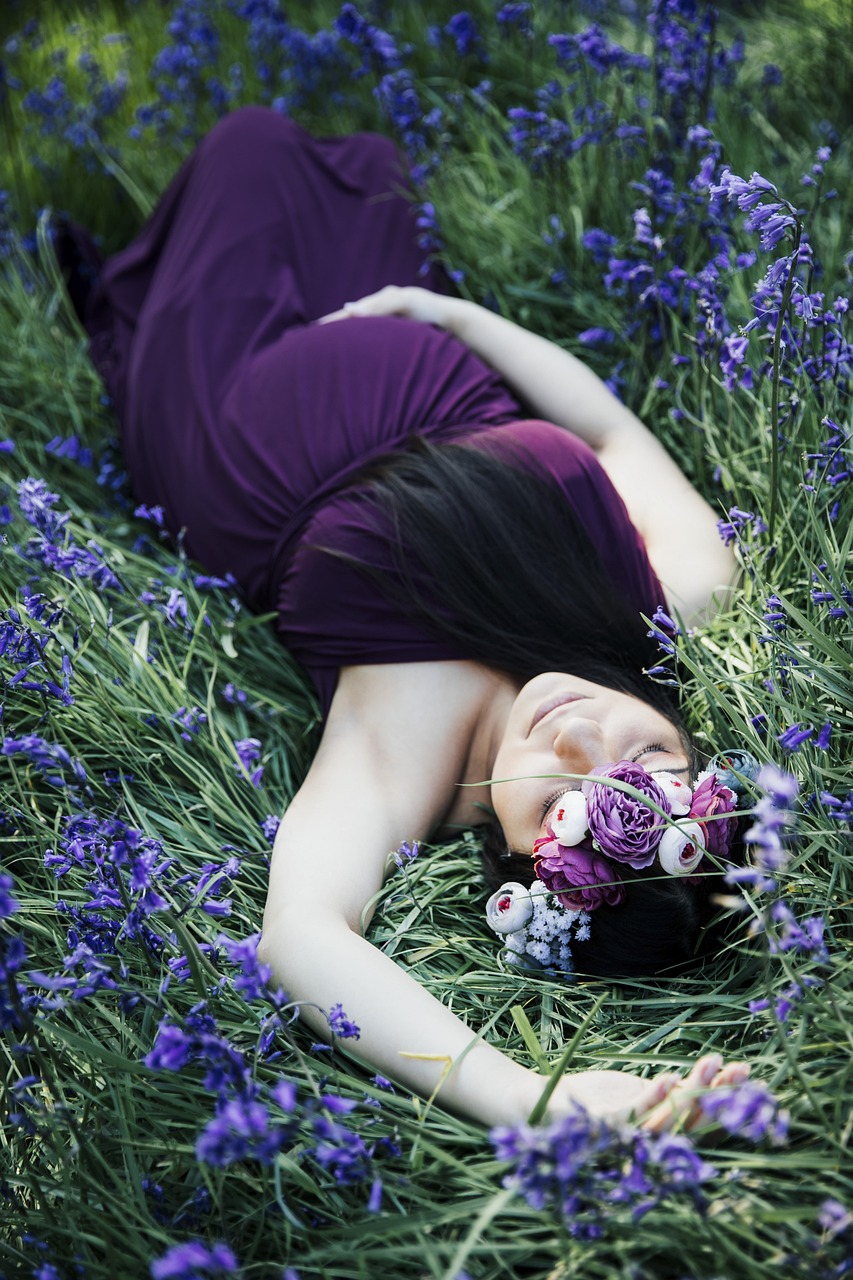 a pregnant woman reconnecting with nature