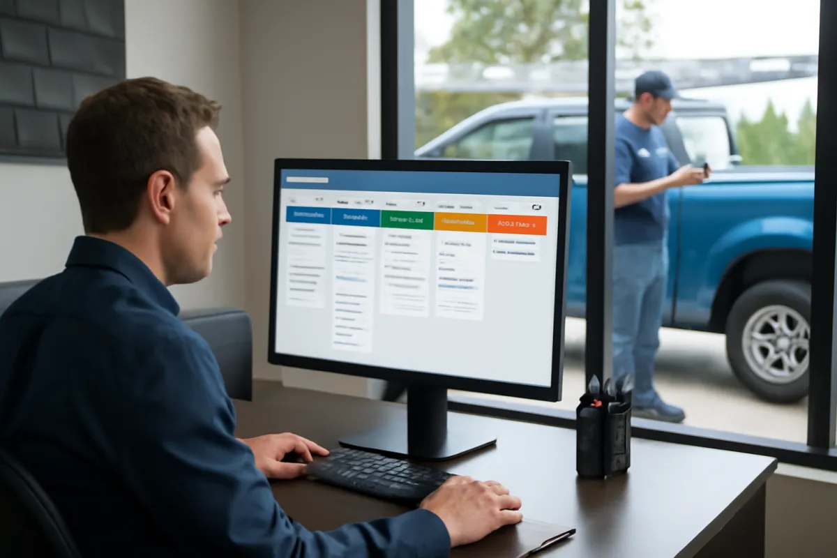 CRM automation for roofing companies tracking a lead from inspection to closed job
