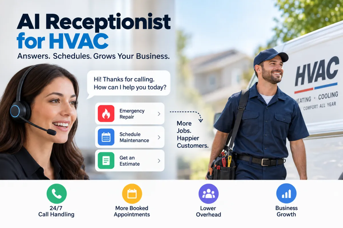 How an AI Receptionist for HVAC Companies Boosts Bookings and Cuts Costs
