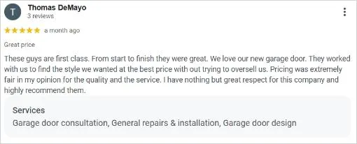 garage door sales near me
