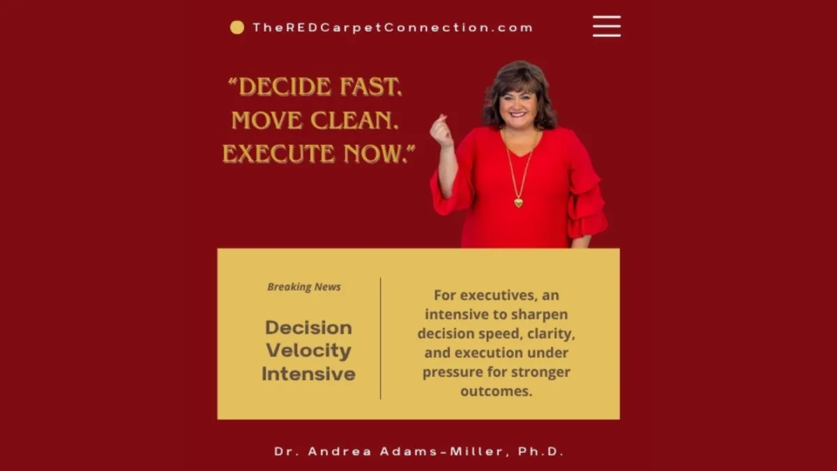 Rising Demand for Precision in Executive Decision-Making, Addressed by Dr. Andrea Adams-Miller, as AI Expansion, Speed, and Visibility Redefine Leadership Standards
