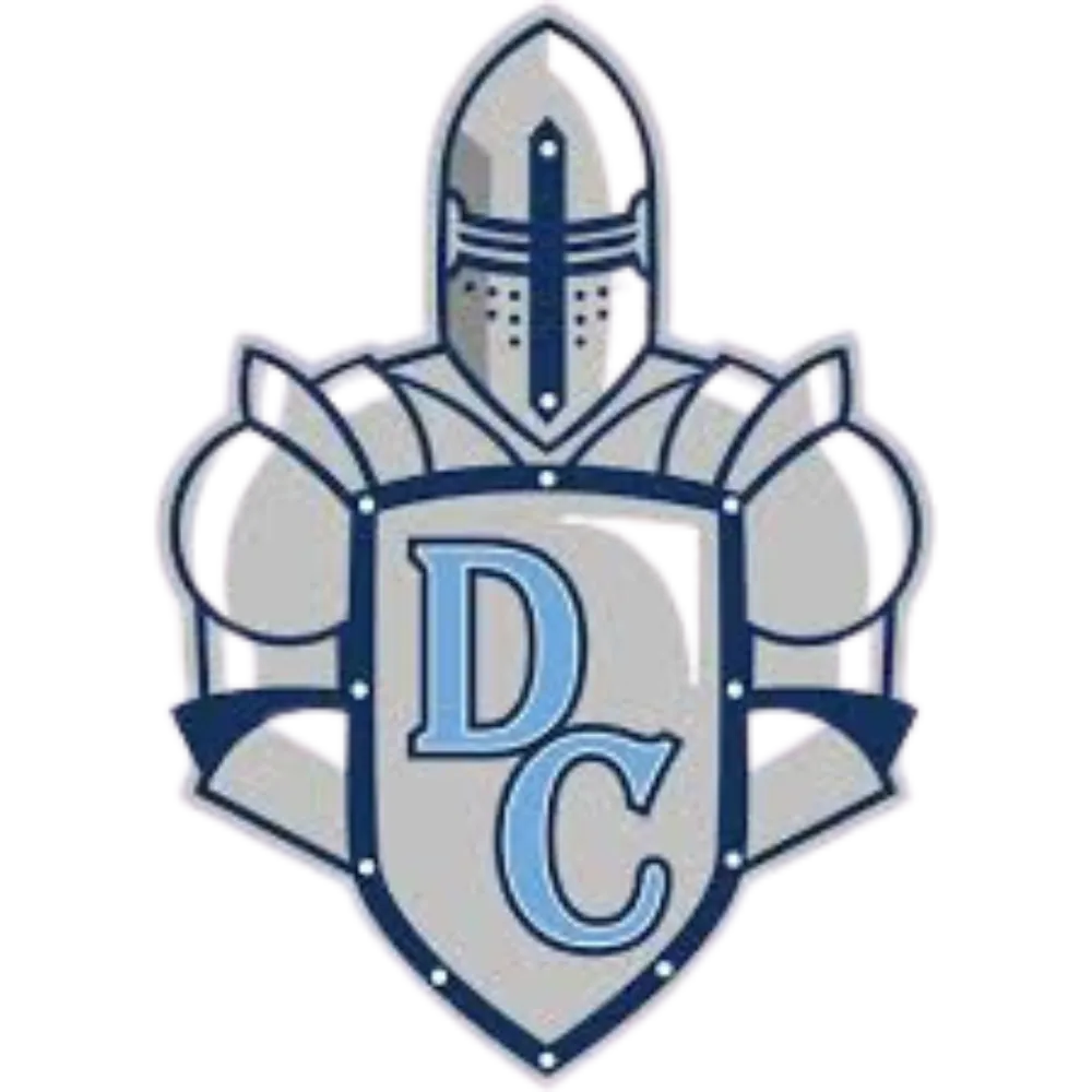 dominion Christian school logo, armor of God,  student athlete