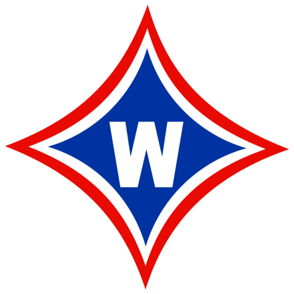 Walton high school athlete, W, red, blue, logo