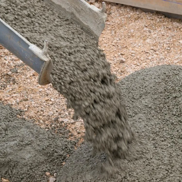 Concrete sidewalk being poured
