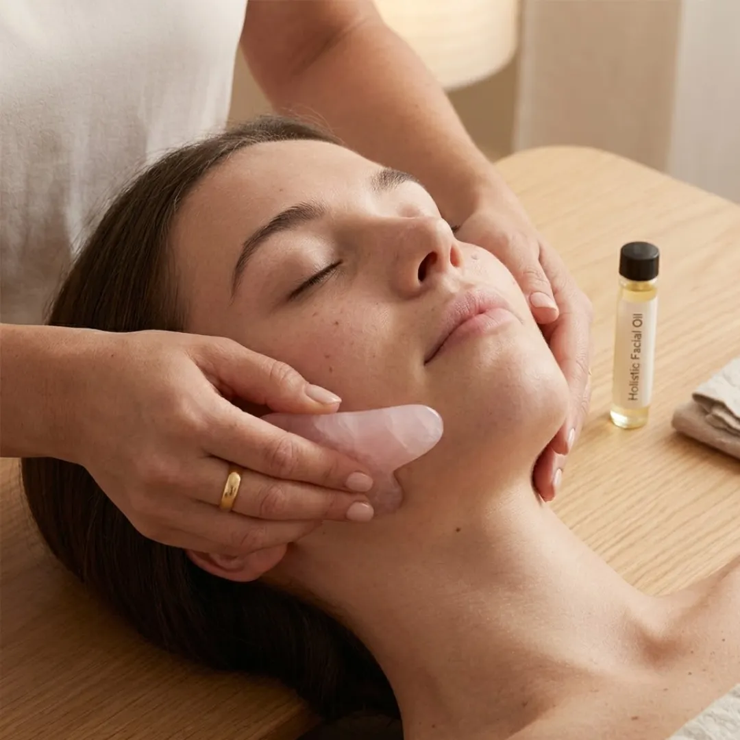 Holistic facial sculpting ritual
