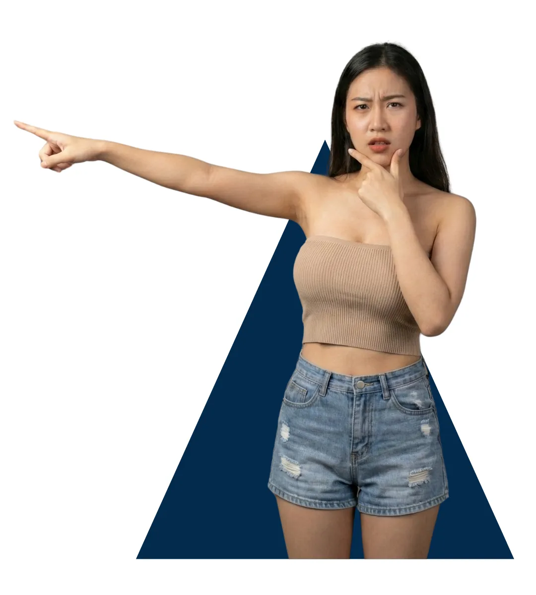 Woman deciding the outcome between using Lendela vs Pickmealoan