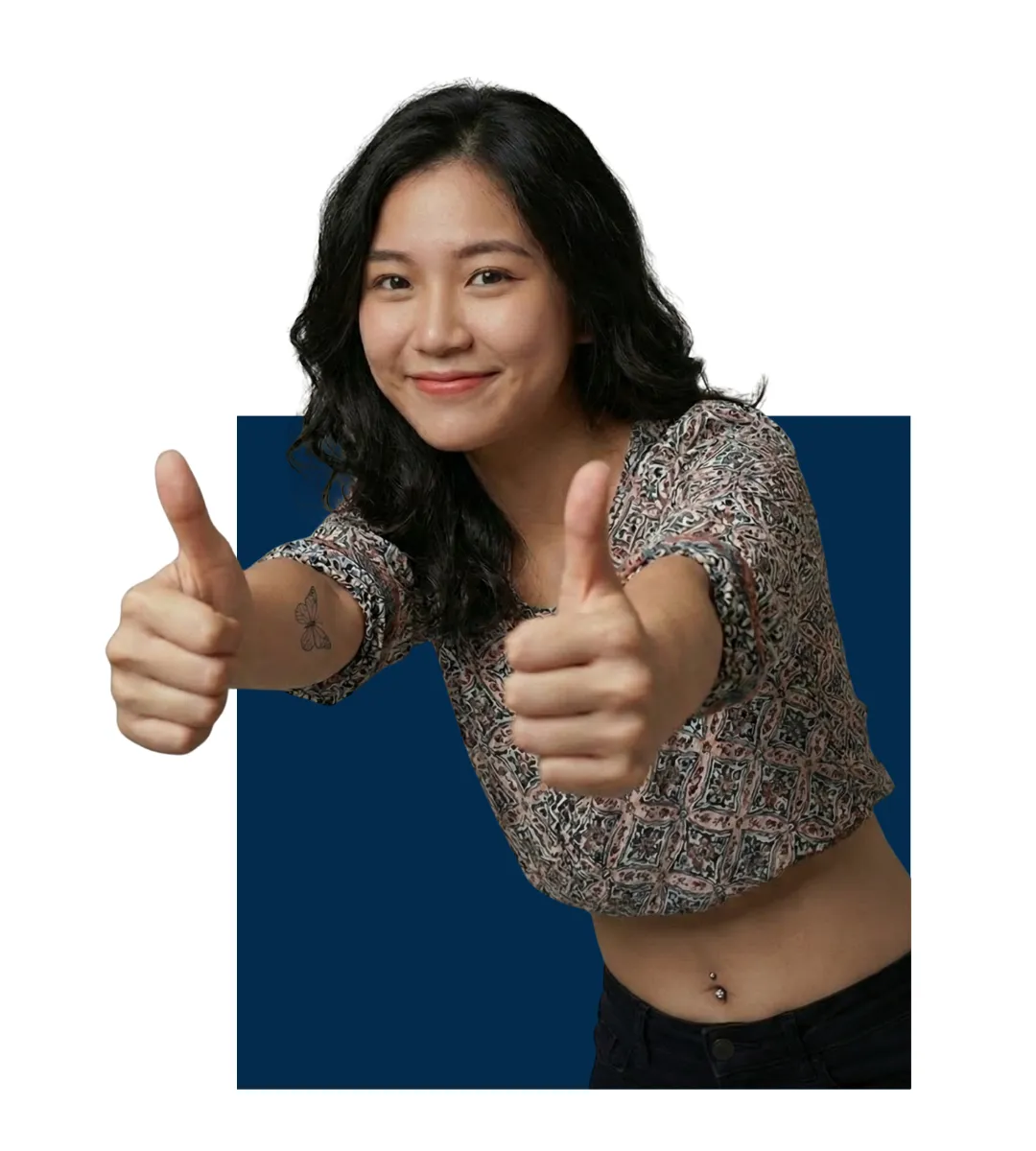 Chinese woman approving roshi for the right choice