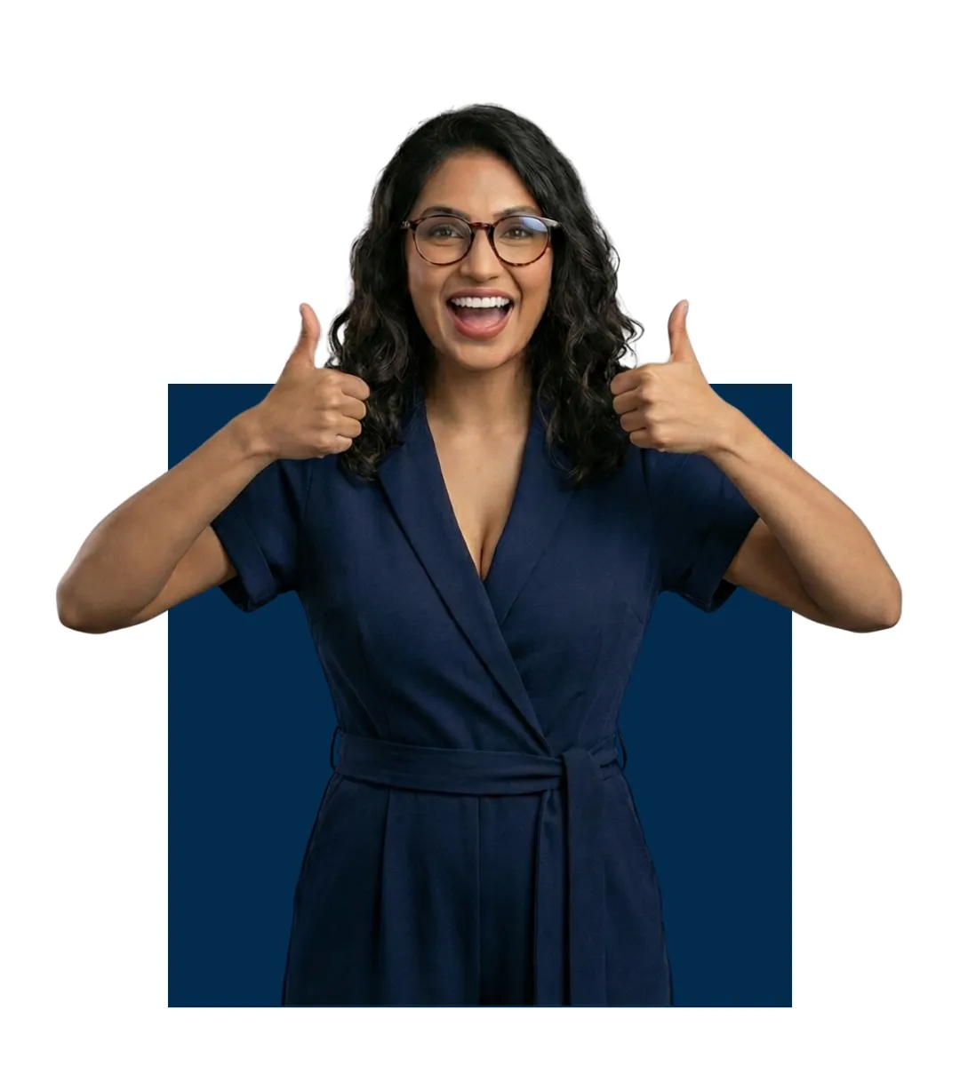 Indian woman approving Credible.sg for the right choice