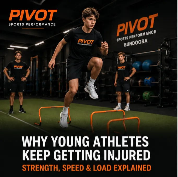 young athlete completing rehab in sports physiotherapy and performance gym