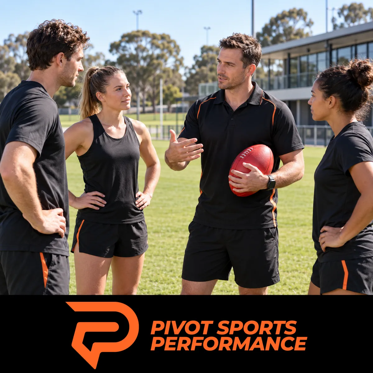 Melbourne community athletes discussing a graded return to sport with a concussion rehabilitation clinician.
