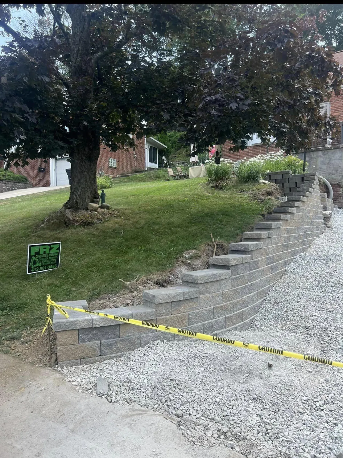 Retaining Wall Installation