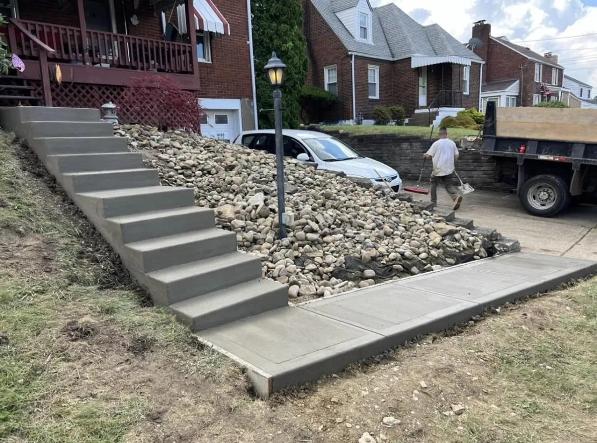 Concrete Step Installation