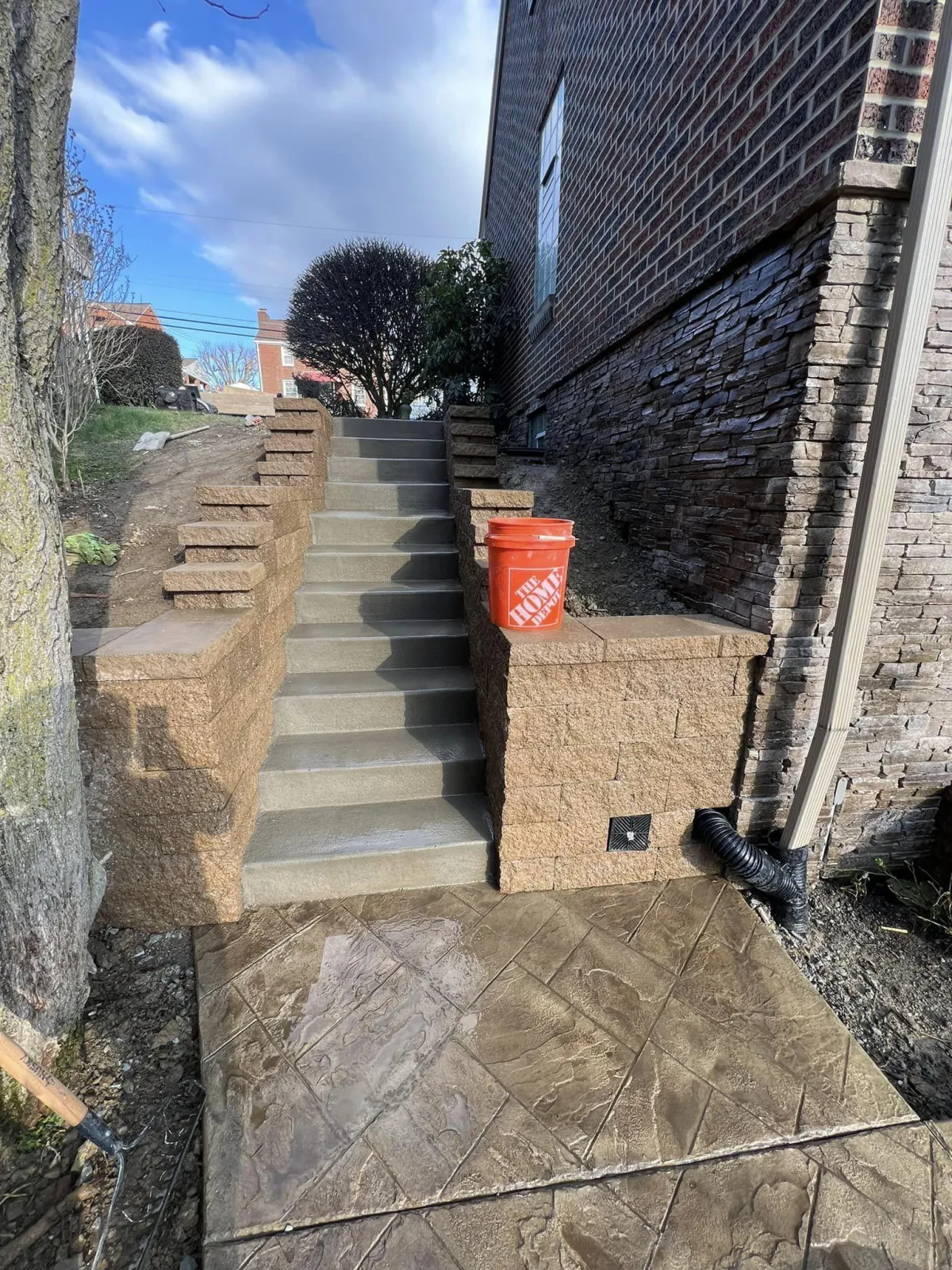 Concrete Step Installation