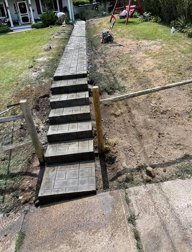 Stamped Concrete Walkway