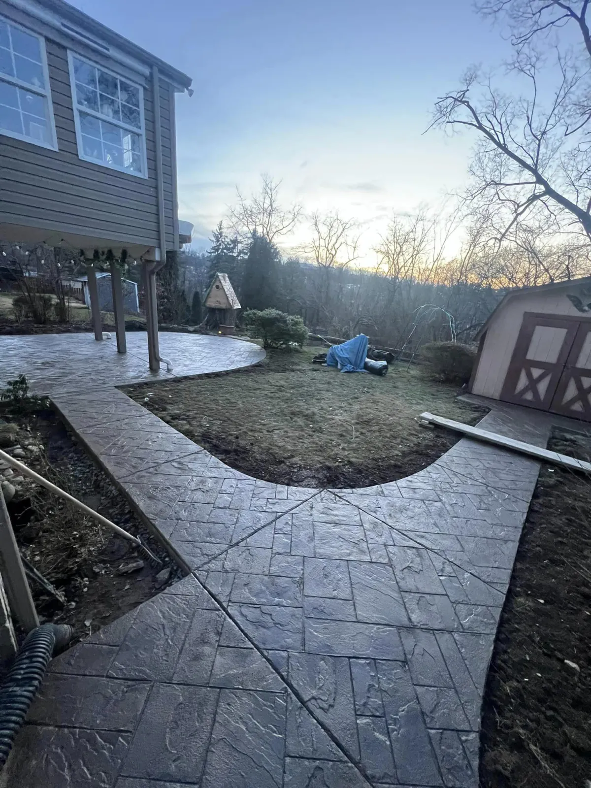 Stamped Concrete Walkway