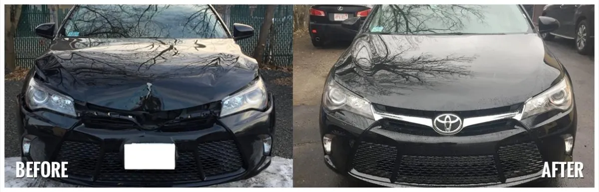 Webster Massachusetts Collision Before & After 