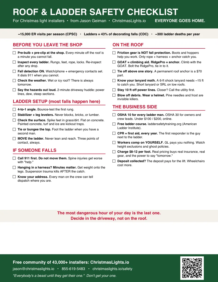 Get the Roof & Ladder Safety Checklist