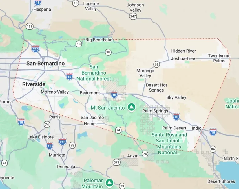 Dove Roofing Map Location in California