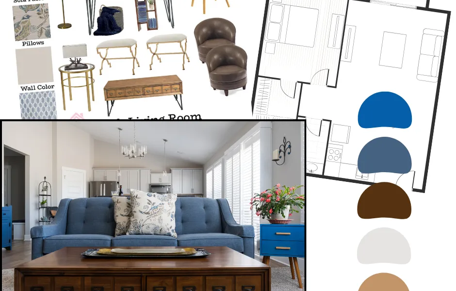 Complete mood board compiled by Delight Remodel for a client project