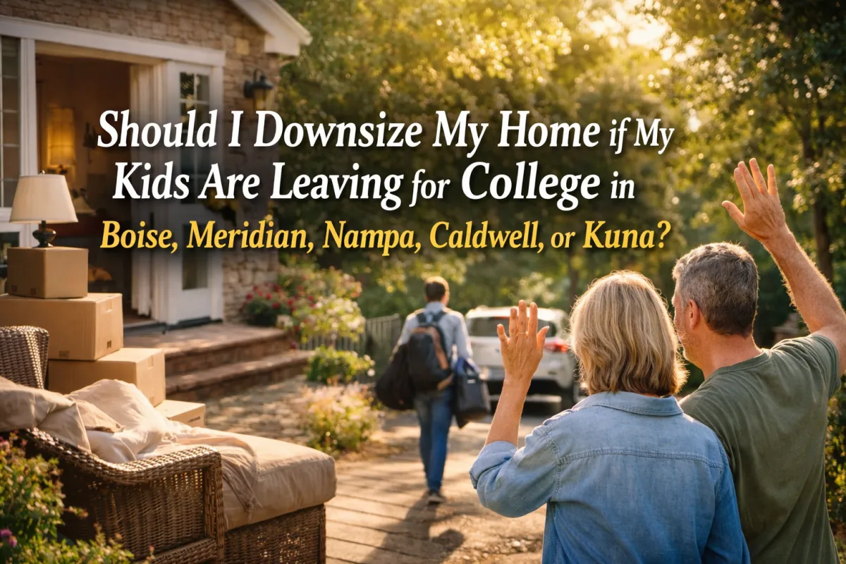 Should I Downsize My Home if My Kids Are Leaving for College in Boise Meridian Nampa Caldwell or Kuna