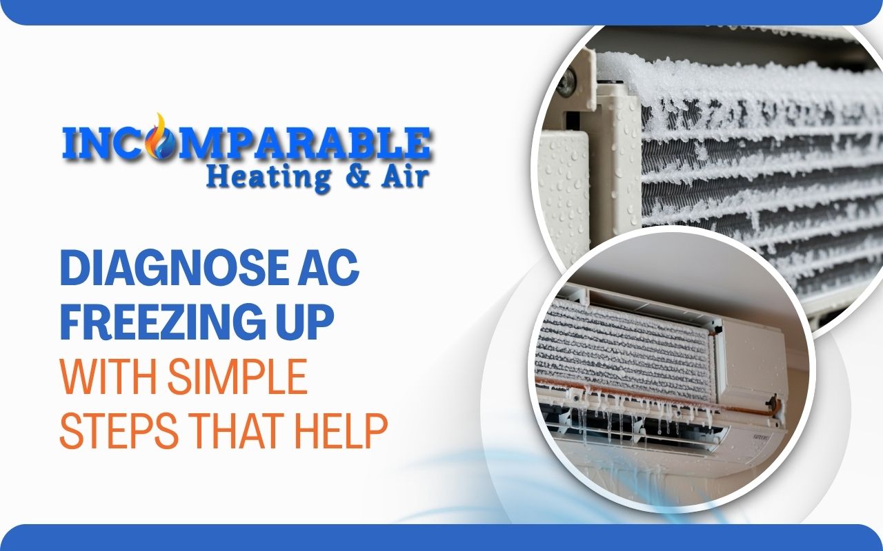 AC freezing up with visible ice on the indoor unit