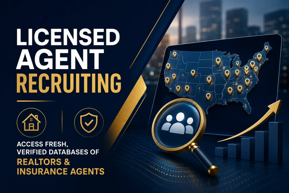 Access Fresh, Verified Databases of Realtors & Insurance Agents