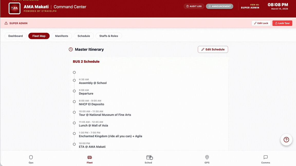 Screenshot of TCC dashboard placeholder