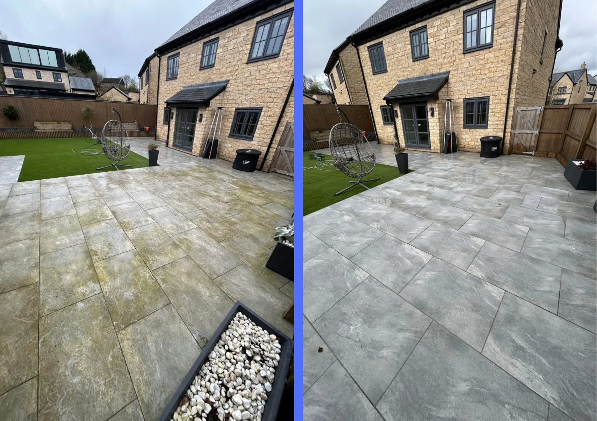 Proessional Porcelain Patio Cleaning in Rochdale