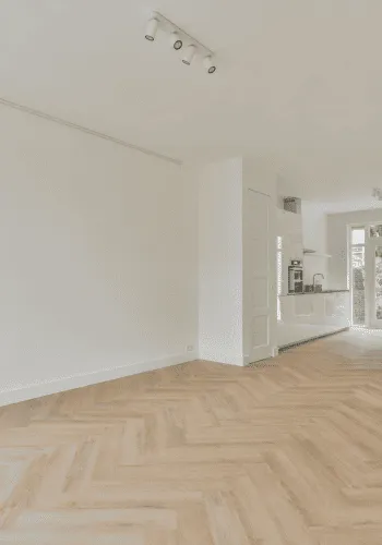 Recently installed laminate flooring in a St. Albert flooring renovation