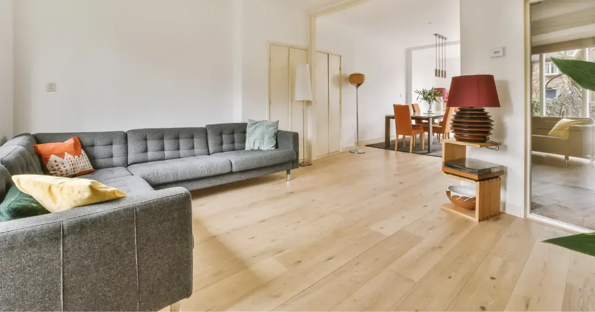 Laminate flooring installed in a Beaumont bedroom