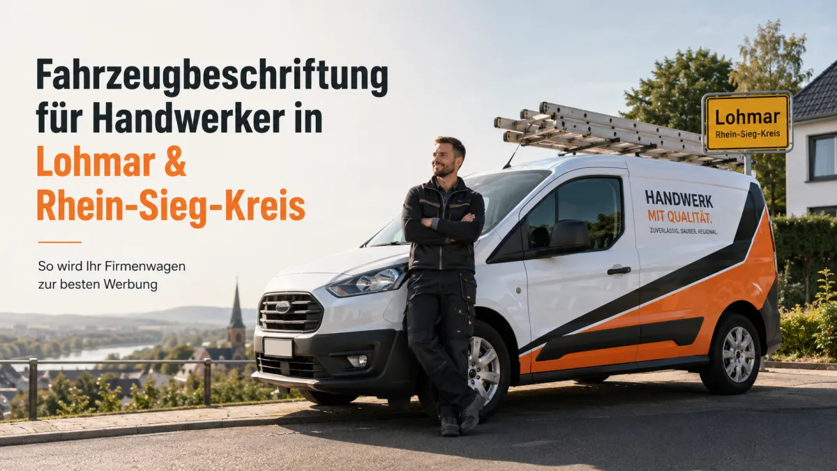 Fahrzeugbeschriftung für Handwerker in Lohmar & Rhein-Sieg-Kreis