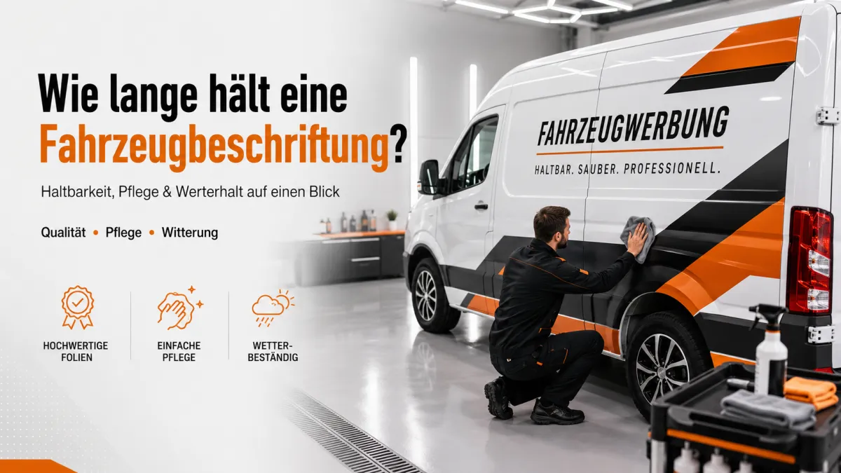 Wie lange hält eine Fahrzeugbeschriftung? Haltbarkeit & Pflege