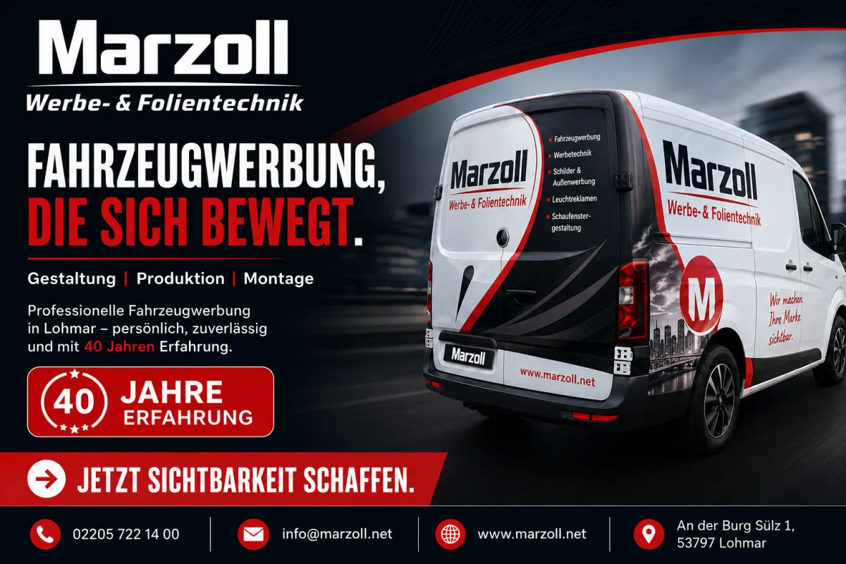 Fahrzeugwerbung & Werbetechnik in Lohmar | Marzoll