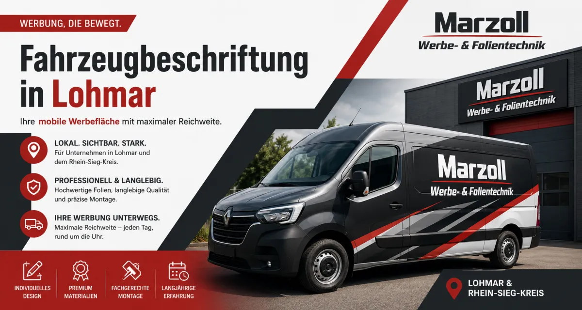 Fahrzeugbeschriftung in Lohmar: Warum lokale Unternehmen von professioneller Fahrzeugwerbung profitieren