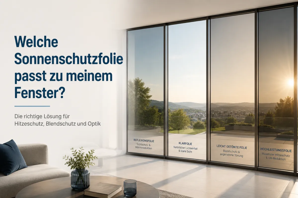 Welche Sonnenschutzfolie passt zu meinem Fenster?
