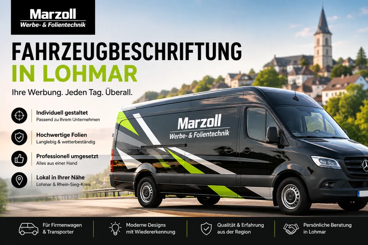 Fahrzeugbeschriftung Lohmar | Fahrzeugwerbung in Ihrer Nähe