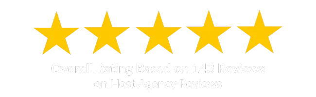 5 star rating on Host Agency Reviews
