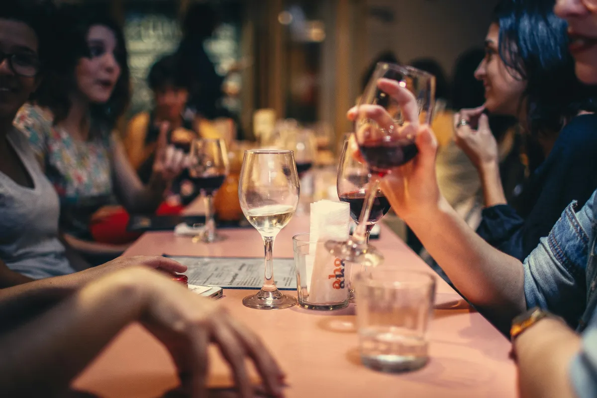 Adults 45+ enjoying wine tasting during a Napa retreat