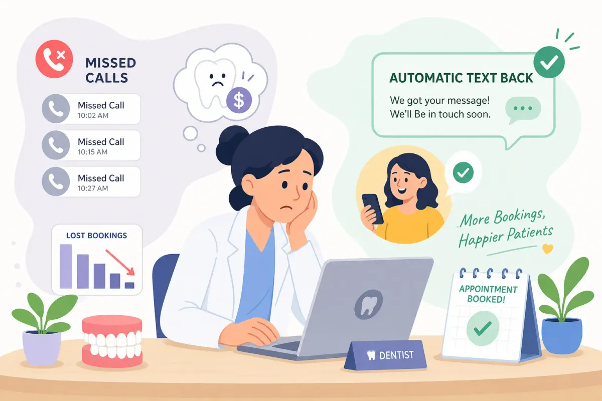 Missed Call Text Back for Dentists: Stop Losing Bookings