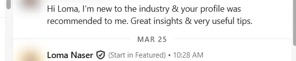 LinkedIn DM from a strategic operations head new to the NDIS industry